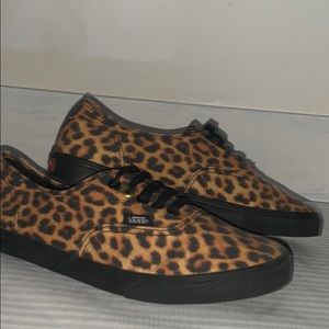 Authentic Leopard print low pro Vans